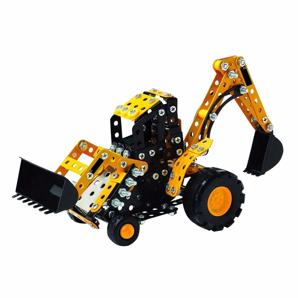 

Hot New DIY Metal Excavator Car Set Kids Construction Model Kit Educational Assemble DIY Toy 2018 Hobbies Gift For Children Ad