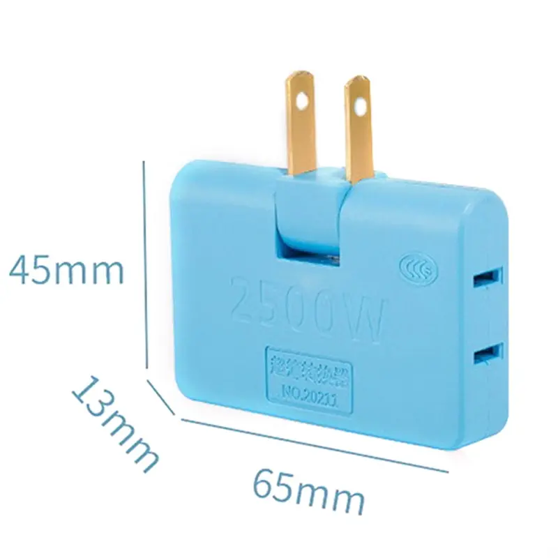 US Plug 1 To 3 Ways Power Rotatable Socket Converter Mini Slim Wireless Outlet Adapter Light Convenient Extension Multi Plug Acc