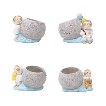 

Fleshy Flower Pot Original Cartoon Planet Resin Micro Landscape 27RF