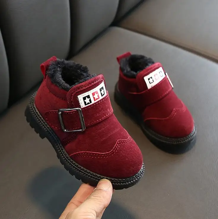 New Winter Children Martin Boots For Girls Boys Fashion Toddler Warm Cotton Shoes Princess Kids Brand Boots Size 21-32