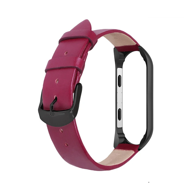 Color10 Новейший кожаный браслет MiBand 4 Замена ремешка смарт-браслет для Xiaomi Miband 4 Mi3 ремешок для Xiaomi MiBand 3 запястье - Цвет: Color10
