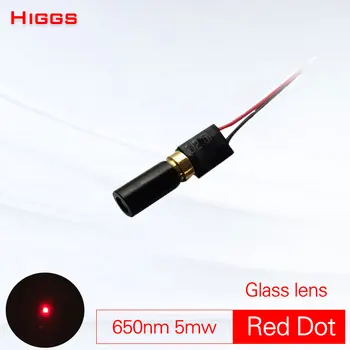 

High quality 650nm 5mw red dot laser module Glass lens small spot laser sight pointer PM2.5 Laser Head DIY Auto robot device