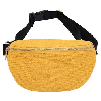 

Solid Waist Bags Zipper Women Beach Leisure Pockets Fashion Diagonal Shoulder Chest Women Bag
