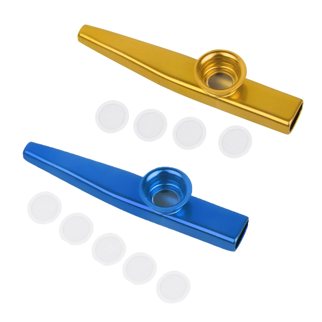 Прочный 2x алюминиевый казу из сплава гармоника Флейта с диафрагмой kazoo