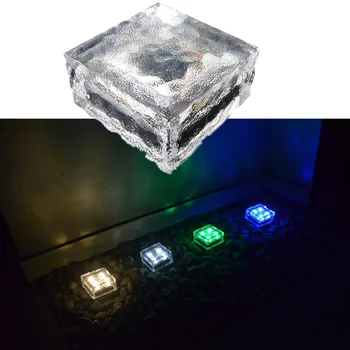 

Solar Powered Ice cube Lights 4 LED Solar Pathway Lights Outdoor Waterproof Garden Landscape Lighting for Yard Deck Lawn Patio