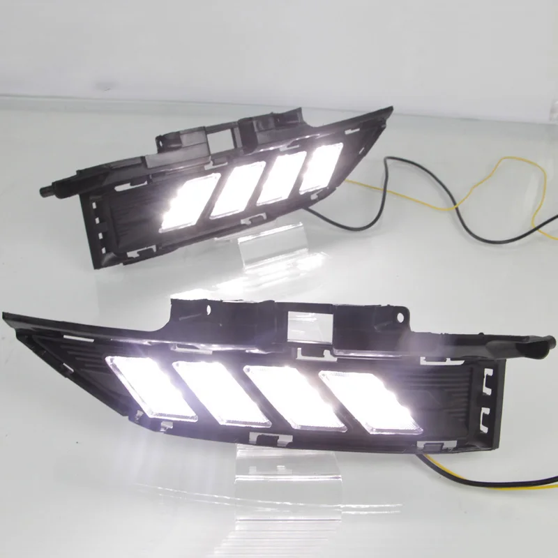 

2PCS LED Daytime Running Light For Hyundai Kona Encino 2018 2019 Flowing Turn Signal Function 12V Car DRL Fog Lamp Decoration
