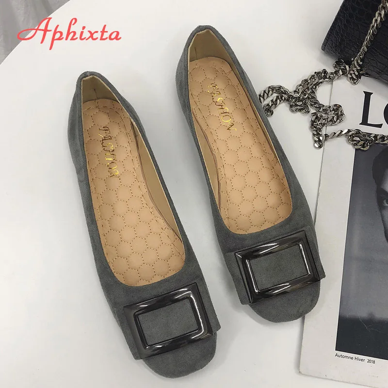 Сапоги aphixta; женские лоферы на плоской подошве с пряжкой; мокасины для мам; Лоферы без застежки; женская обувь на плоской подошве; вечерние модельные туфли - Цвет: Gray