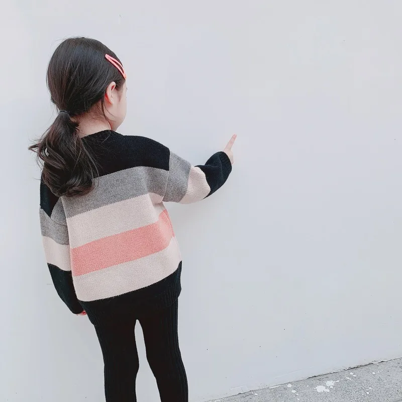 New Baby Boys Striped Warm Sweaters Autumn Winter Children Clothes Kids Boys Rabbit Cashmere Warm Pullover Top Hot Sales