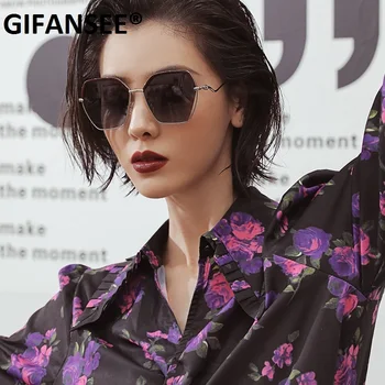 

GIFANSEE Women diamond Sunglasses Fashion Gradient High Quality Sexy Sun Glasses Luxury Big Frame Female Oculos De Sol uv400
