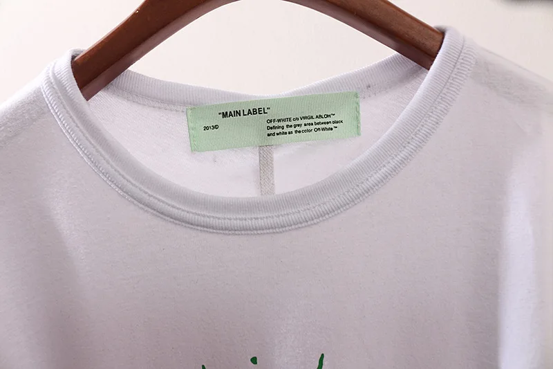 OFF-WHITE Симпсон тонкая хлопковая летняя парная футболка с короткими рукавами и рисунком