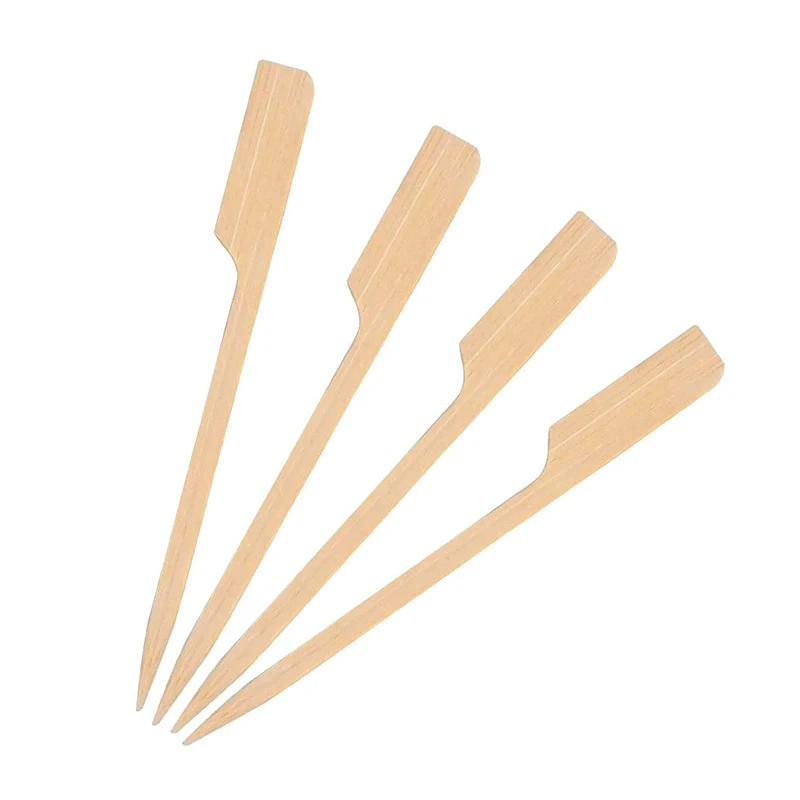 100Pcs Disposable Bamboo Sticks Barbecue Tools Natural BBQ Bamboo Skewers Camping Party For Kabob Fruit Cocktail Party BBQ Tools
