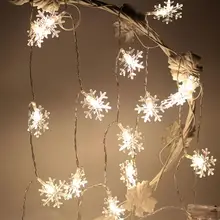 1.5m10 светодиодный Сказочный гирлянда светодиодный гирлянда Снежинка водонепроницаемый для нового года Рождественские украшения для дома
