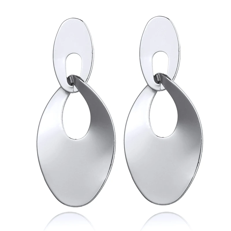 Женские фигурные овальные серьги Boucle D'oreille Femme 2020 эффектные геометрические