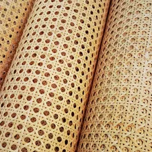 

40/50cm Width 1-2.2 Meters Natural Cane Webbing Indonesian Rattan Roll Material For Home Furniture Chair Cabinet Ceiling Decor
