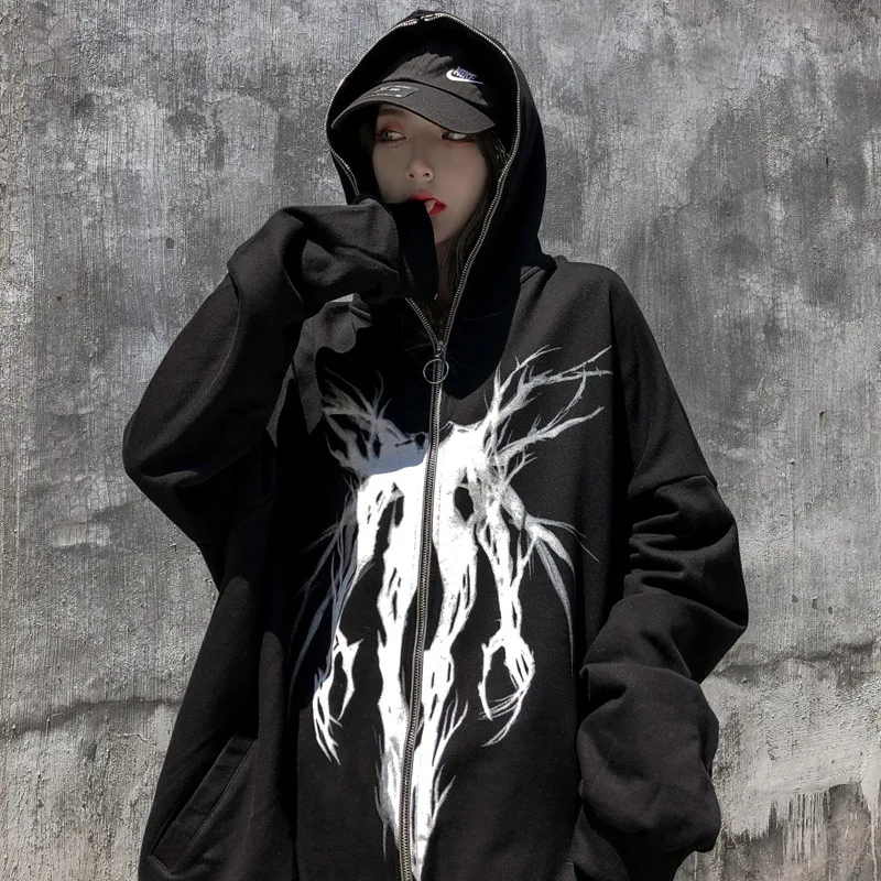 هودی دارک انجل پانک اورسایز Oversize Sweatshirt Punk 39 Ha9e573fe533e4997a60ad58556799b46u