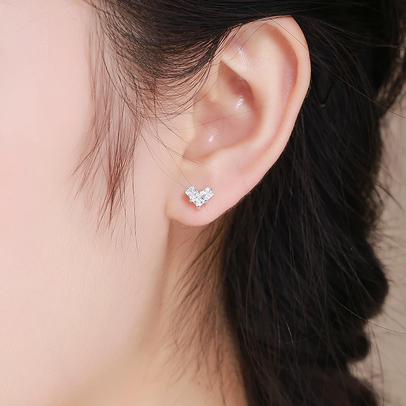Женские и детские серьги гвоздики Orecchini Aros Aretes изящные черные из стерлингового
