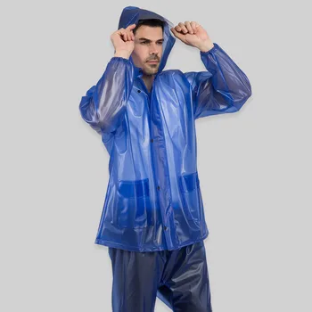 

Blue Protective Workwear Raincoat Rain Pants Suit Outdoor Reusable Raincoat Dust-proof Water-proof And Dirt-proof Split Raincoat