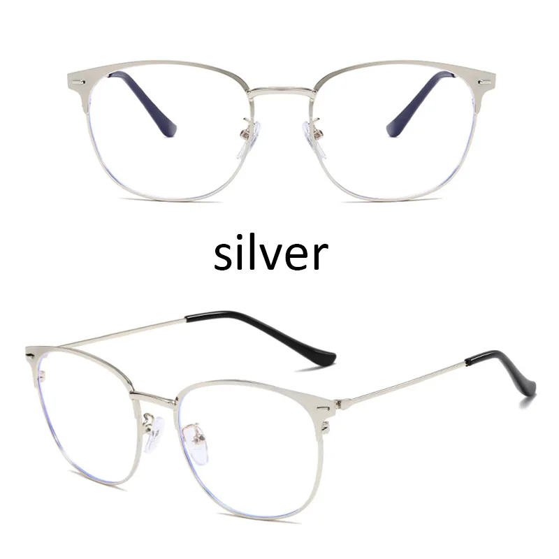 Ретро очки в форме "кошачий глаз" оправа анти-синий светильник для мужчин и женщин плоская металлическая близорукая оптическая оправа для очков синий светильник блок фильтров