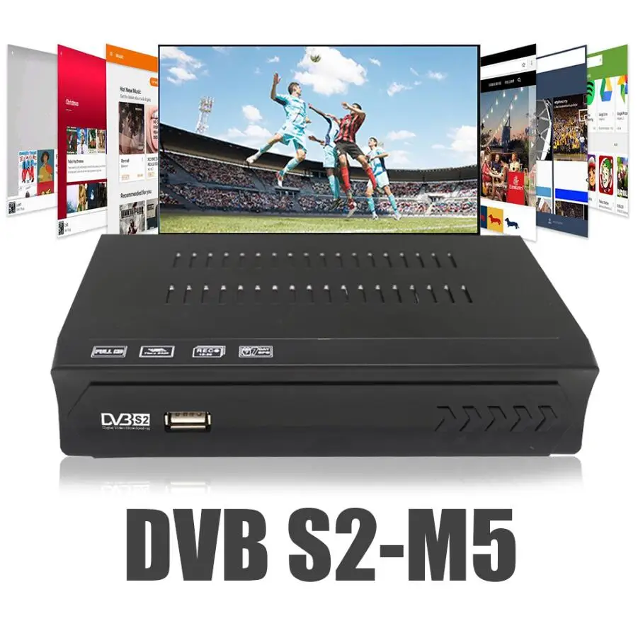  2019 new FTA HD DVB-S2 satellite receivercompatible DVB-S/Mpeg-4supports BISS Key dvb s2 dvb s sat 