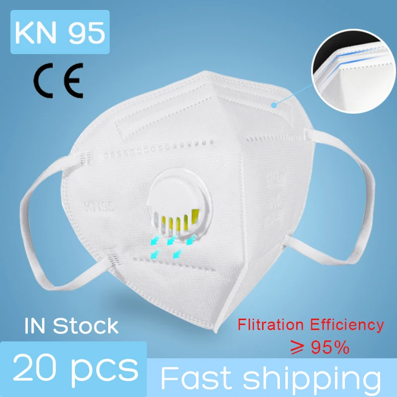 

n95 mask Fast shipping Anti Infection Face Masks Mask breathing Particulate Mouth Respirator Anti PM2.5 Safety Dust Mask kn95 5