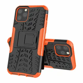 

50pcs/lot free shipping 2 in1 Hybrid TPU + PC stand Case For iphone 11 11Pro 11Por MAX XS XR XS MAX 7 8 7PLUS 8 PLUS 6 6PLUS