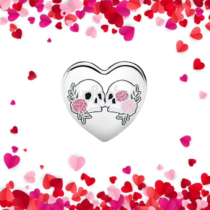 

Kakany New High Quality 1:1 100% 925 Silver Original Mexican "Day Of The Dead" Skull Pendant For Girls DIY Jewelry Couple Gifts