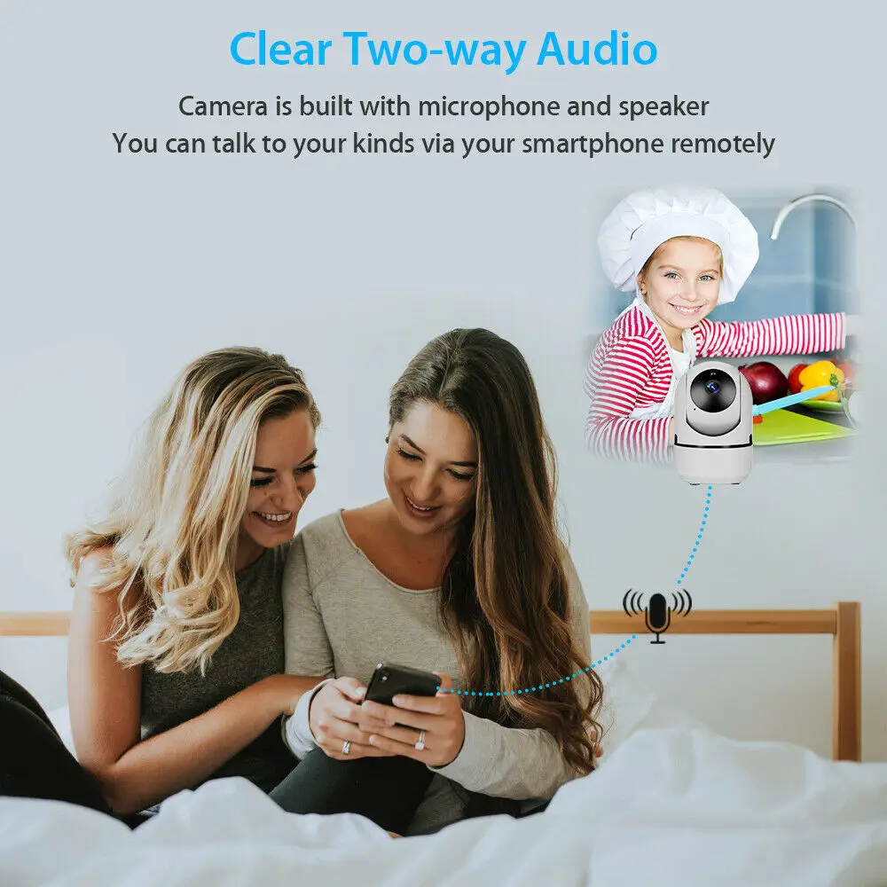 Wouwon Full HD 1080p Indoor Home Mini camera Baby Monitor IP Camera Wifi Camera Security Surveillance CCTV Camera