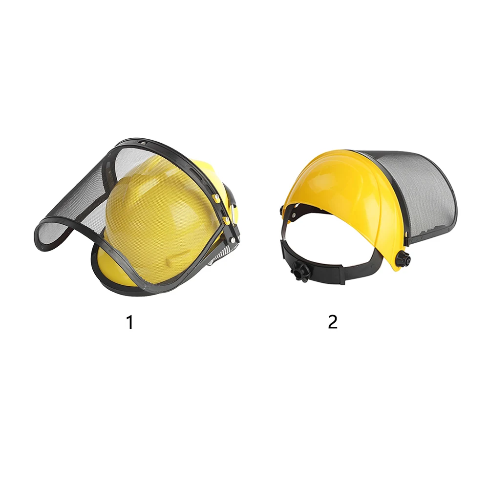Safety Helmet Tool Protective Anti Shock 180 Degree Metal Trimmer Cut Grass Outdoor Half Full Face Large Garden Adjustable