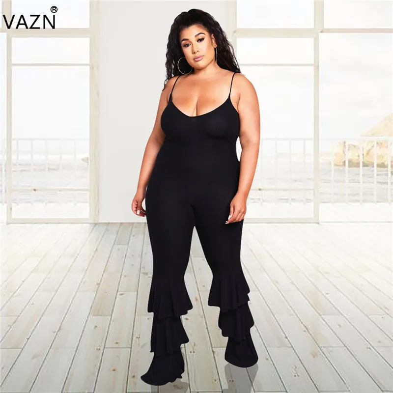VAZN ME309 Новые комбинезоны для молодых сексуальных клубов, популярный стиль, однотонные без рукавов, aSpaghetti, на ремешке, с открытой спиной, женские ботинки, эластичный комбинезон с вырезами