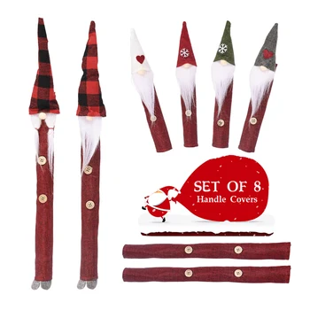 

8pc Christmas Refrigerator Handle Covers Kitchen Supplies Handle Knob Covers Microwave Oven Fridge Door Handle Covers Protector