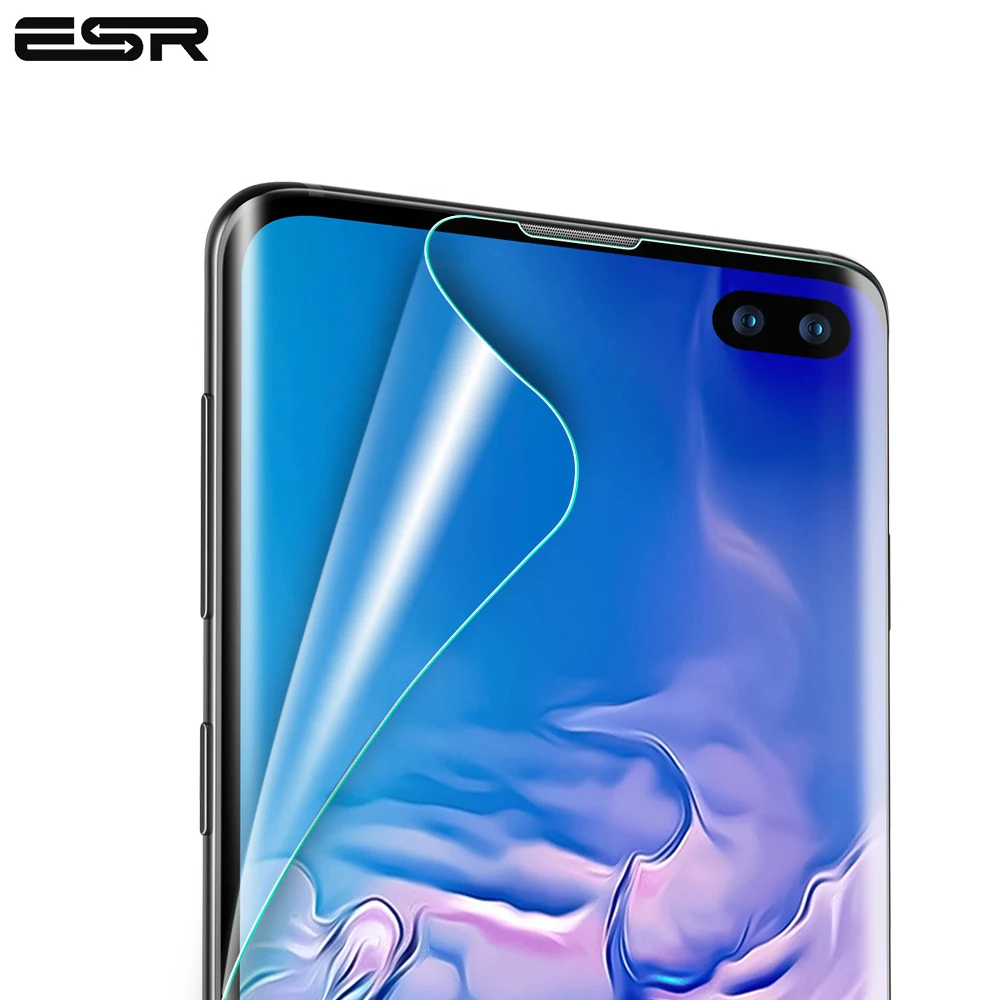 2 шт./лот ESR Экран протектор для samsung Galaxy S10 плюс полный охват мягкий TPU Crystal Clear Защитная пленка для samsung Galaxy S10