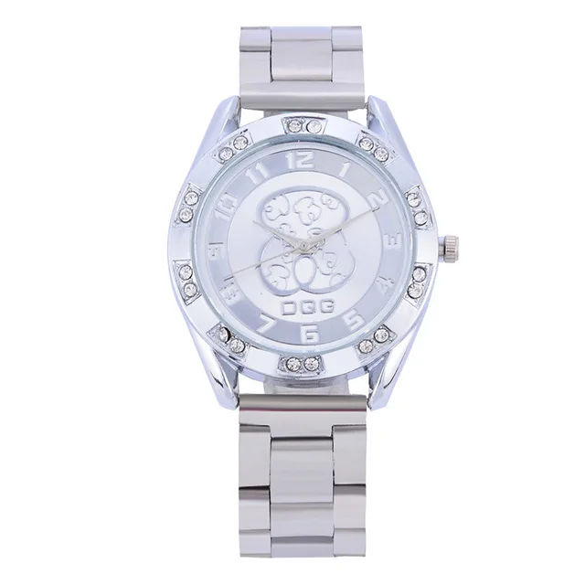 Relogios Femininos, новинка, роскошные брендовые модные кварцевые часы с медведем и бриллиантами, женские часы из нержавеющей стали, нарядные часы, reloj mujer - Цвет: 3