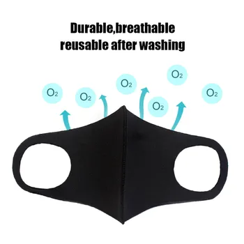 

Washable Resuable Unisex Anti-dust Droplets Haze Nose Mouth Mask Respirator Breath Windproof Bicycle Cycling Moto Facial Masks