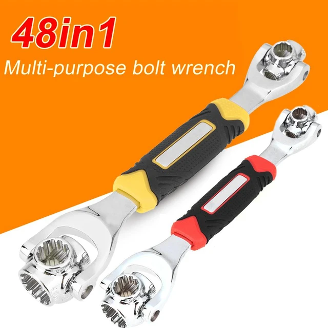 Clé À Boulon Multifonction 48 En 1, Rotation À 360 Degrés,  Multifonctionnel, Clé À Douille, Fonctionne Avec Des Boulons Cannelés - Clé  À Molette - AliExpress