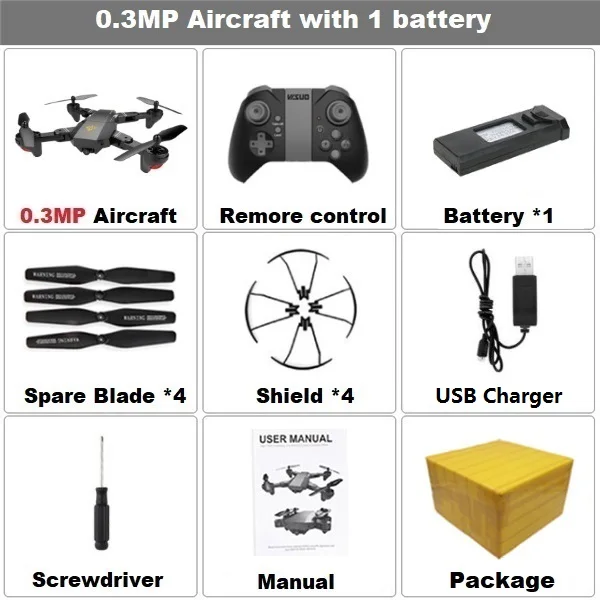 0.3MP 1B FB VISUO XS809HW Дрон 2MP широкоугольный wifi FPV камера Дроны с камерой 0.3MP селфи складной RC Квадрокоптер мини Дрон CS SG107 - Цвет: 0.3MP 1B FB