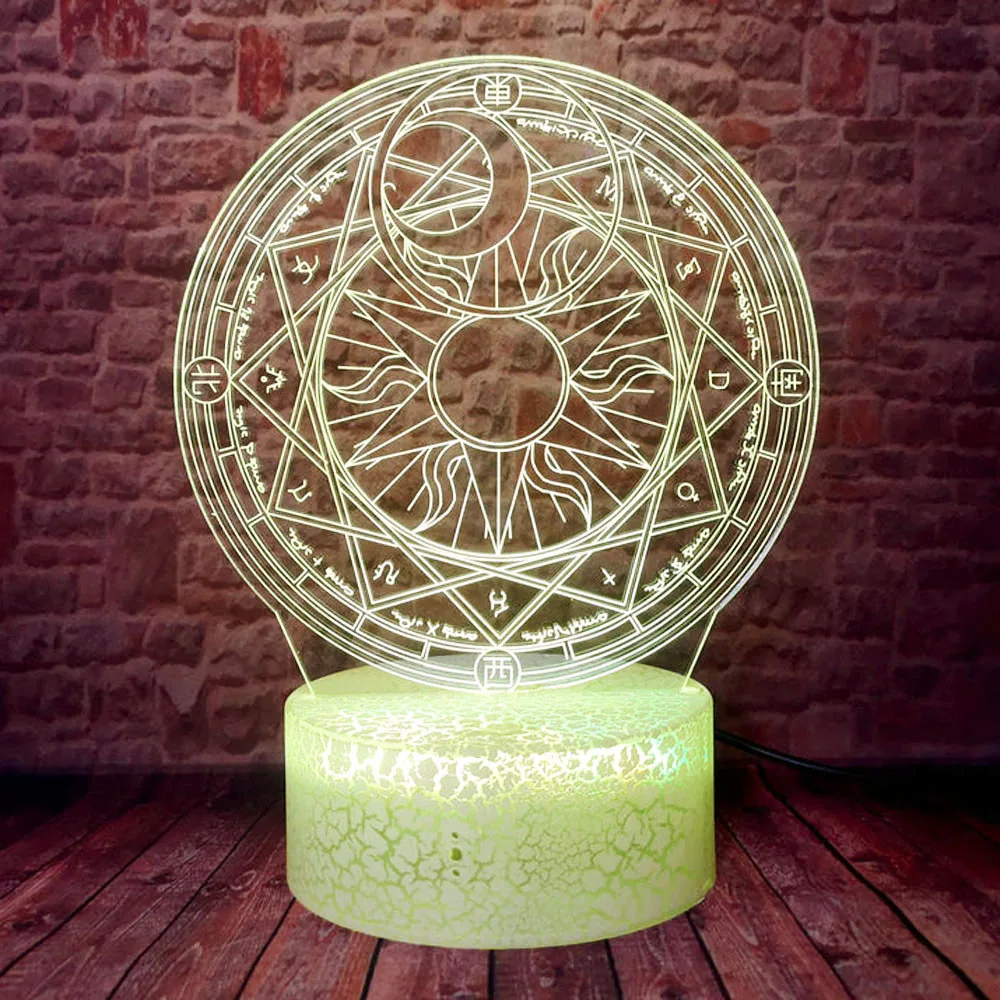 Аниме японская карта Captor Card Sakura Magic Circle набор экшн фигурок 7 цветов Ночной