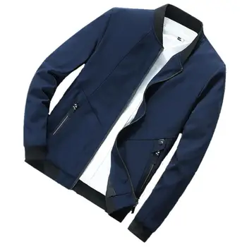 

Autumn Mens Jacket Stand Collar Windbreaker Male Baseball Jackets Casual Thin High Quality Windbreaker
