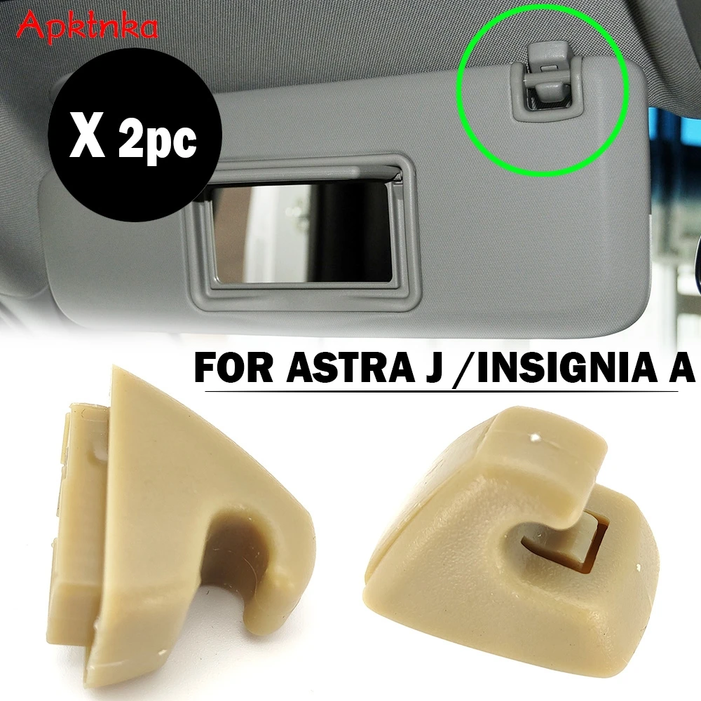 Apktnka 2Pcs Sun Visor Clip Holder Bracket Hook For Opel Astra J K Insignia A B Karl Mokka