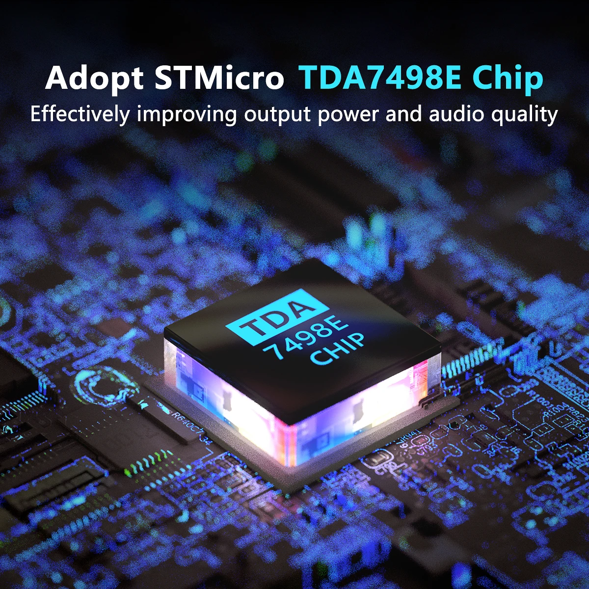 Receptor de Áudio de Alta Bl20c com Fonte de Alimentação Fosi Áudio Bluetooth 2.1 Fidelidade Amplificador Mini Classe d Amp U-disk Player 160w x2 32v 5.0 - Image 6