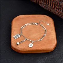 Популярный стиль серебро пробы S925 женский смайлик браслет бутик свадебный браслет серебро 925 модные ювелирные изделия