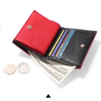 

Snap Coin Wallet Women Folding Unique Designer Cute Small Wallet Women Black Aesthetic Carteira Feminina Money Bag DE60NQB