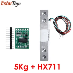 Enhanced Aluminum Alloy Weighing Pressure Sensor with HX711 AD Module for Precision Measurement (5KG With HX711)