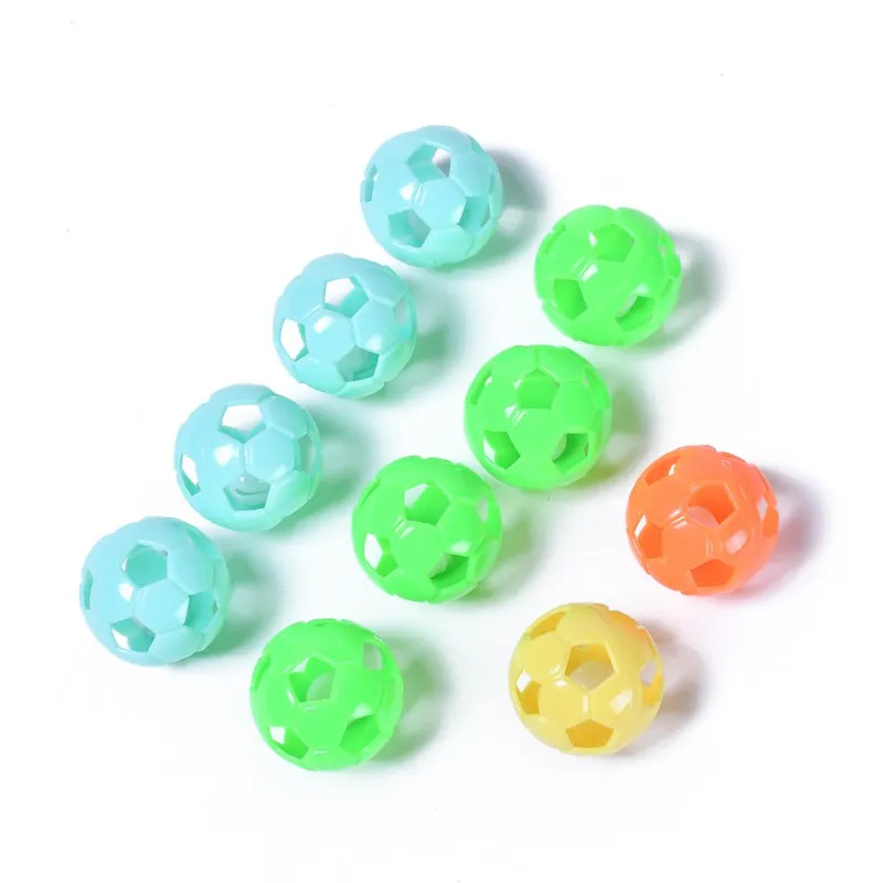 10pc random 10 Pcs/lot 4CM Cat toy Multicolored Pet Baby Squeakers Rattle Ball Noise Maker Insert Dog Toy Pets Interactive Toy pet products - Цвет: 10pc random