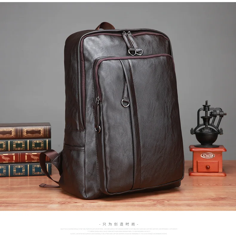 Рюкзаки для ноутбука, кожаный мужской рюкзак, 15,6 дюймов, рюкзак для ноутбука, сумка, водонепроницаемый, бизнес, путешествия, многофункциональный рюкзак для мужчин