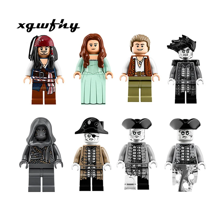 

Single sales Pirates of the Caribbean Jack Sparrow Carina Lesaro Salazar Building Blocks Children Gift Bricks Toys PG8048 JM86