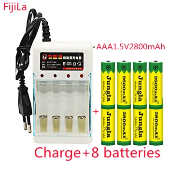

AAA 1.5V 2800 mah rechargeable battery AAA 1.5 V 2800 mah Rechargeable Alcalinas drummey +1pcs 4-cell battery charger