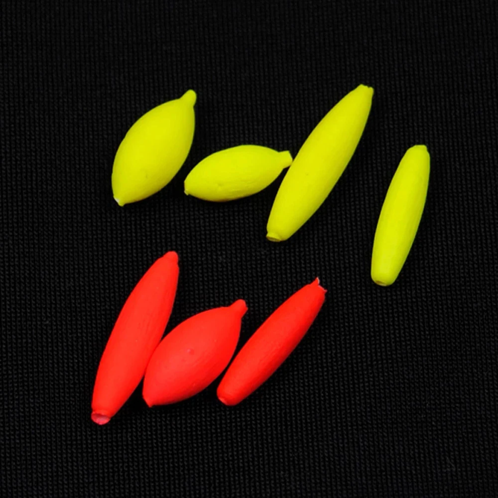 [100PCS/lot] Seven-star Oval mini fishing float bobber rig making fishing floating beans beads accessories no stopper