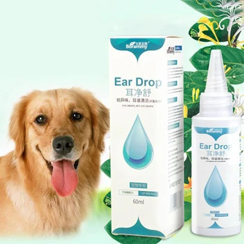 

60ml Ear Dros for Dogs/Cats Wax Softener Cleaser Ear Mites Fungal Bacterial