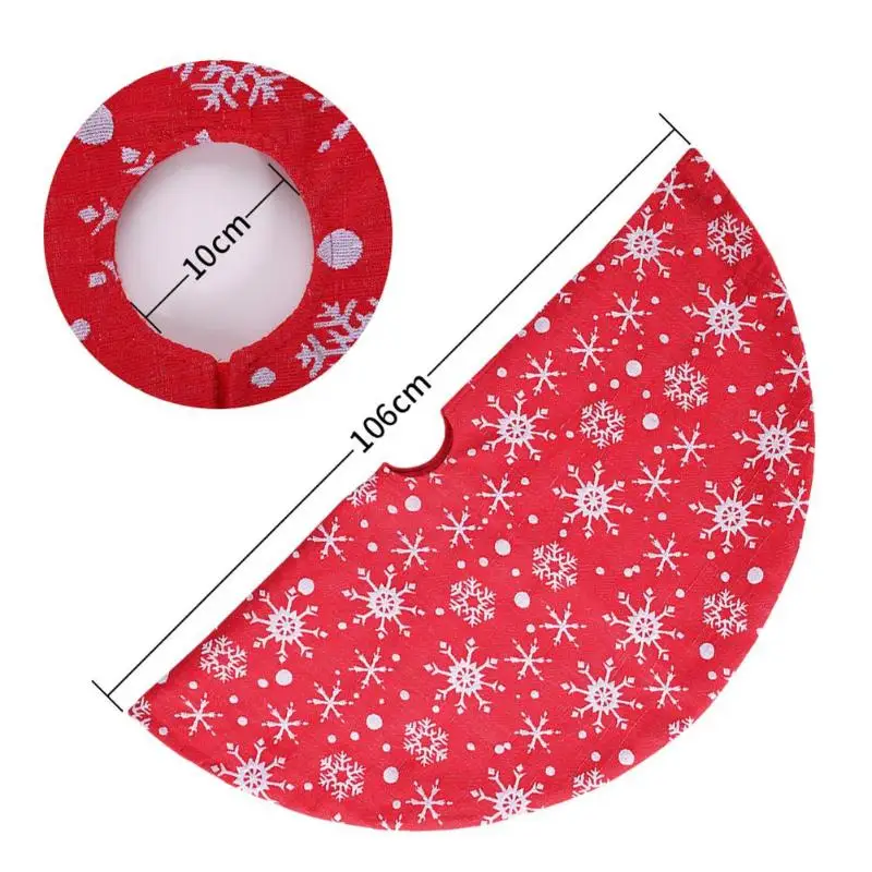 Merry Christmas Party Decoration Christmas Tree Skirt Round Edge Xmas Tree Foot Cover Carpet New Year Decor Gifts