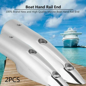 

2PCS Stainless Steel Marine Boat Hand Rail End Top Mount Hardware Fitting 7/8"